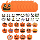 32 PCS Halloween Foam Pumpkin Craft Kit and Pumpkin Stickers for Halloween Kids DIY Craft Party Trick or Treat Party Favors Decorations (Cute Pumpkin) Taocco