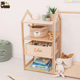 Personalized Small Clothes Rack for Hanging Clothes - Kids Dresser Dress Up Rack For Little Girls Clothing Rack for Kids Boys Toddler - Montessori Shelf Wardrobe Closet For Baby Clothes Kids Furniture 2B WOOD