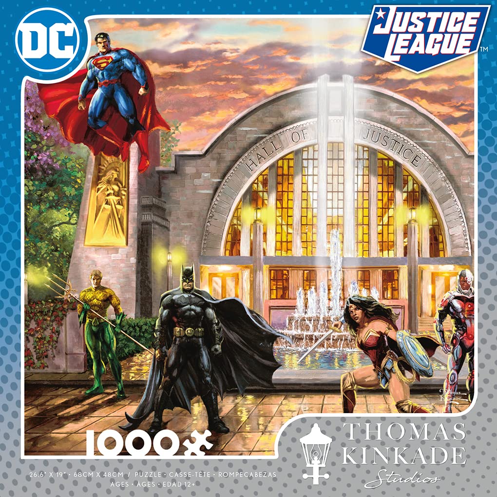 Ceaco - Thomas Kinkade - DC Comics - Hall of Justice - 1000 Piece Jigsaw Puzzle Ceaco
