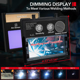 TRQWH Welding Hood Auto Darkening Welding Helmet with Light True Color 1/1/1/2 Top Optical Clarity Wide Shade 9-13 Welding Mask with Grinding Weld Helmet (KTS-JS01) TRQWH