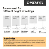 DPXMYG 36 inch Ceiling Fan Downrod with Extension Cord, 3 FT Black Downrod for Ceiling Fan, 1 inch Outside Diameter, Ceiling Fan Boom Suitable for a Wide Range of Fans (Black, Not Threaded) DPXMYG