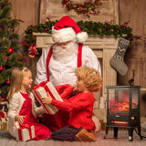 TURBRO Suburbs TS17Q Infrared Electric Fireplace Stove, 19" Freestanding Stove Heater with 3-Sided View, Realistic Flame, Overheating Protection, CSA Certified, for Small Spaces, Bedroom - 1500W TURBRO