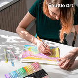 Shuttle Art Pastel Gel Pens, 24 Pastel Milky Colors Gel Pen for Black Paper, Adults Coloring Books Drawing Doodling Crafts Scrapbooking Journaling Shuttle Art