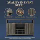 Oxford Wine Bar Cabinets with Storage - 51" Sideboard Buffet Cabinet for Home, 32.8" Tall Liquor Bar Cabinet for Kitchen (Midnight Oak) OAKHAM HOME