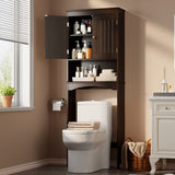 Gizoon Espresso Over-The-Toilet Storage Cabinet with Adjustable Shelf and Double Doors Gizoon