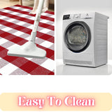 Ckorzen Red and White Plaid Rug, 28" x 43" Christmas Front Porch Outdoor Rug, Handwoven Cotton Washable Rug for Layered Door Mats, Holiday Entryway and Home Décor Ckorzen