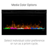 Dimplex Prism Wall Mounted Linear Electric Fireplace, 74" Inch, Black, 1400W - Premium Fireplace Heater with Acrylic Ember Bed, LED Display, Remote Control - Wall Fireplaces for Living Room, Bedroom DIMPLEX