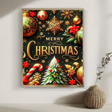 Merry Christmas Tree Diamond Painting Kits for Adults, 5D Diamond Art Kits for Adults Beginners, DIY Full Round Drill Diamond Dot Painting Gem Art Kits for Adult, Home Wall Decor 11.8x15.7 Inch LKHMVCA