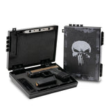 STOPBOX Gun Safe Alternative - Tactical Handgun Storage, Instant Access Portable Gun Case, TSA Compliant Gun Lock Box for Quick Handgun Access | SKULL CAMO + BLACK (2 Pack) | Full-Size Only STOP BOX