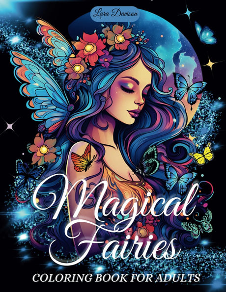 Magical Fairies Coloring Book for Adults: 50 Beautiful Illustrations of Charming Fairies in Enchanting Scenes for Relaxation and Stress Relief WoodArtSupply