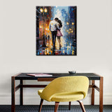 A loving Couple Paint by Numbers Kits with Brushe and Acrylic Pigment on Canvas Lively Street Scenery Painting for Adults Beginner Graffitic Picture Arts Craft Home Decor Gifts 16''x20''(Frameless) TUMOVO