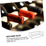 SHOWERORO Wood Wine Bottle Stand Wine Rack Decoration Wine Stand Countertop Wine Organizer Wine Storage Rack Wine Bottle Organizer Wine Rack Stand Wooden White Display Stand Vertical SHOWERORO