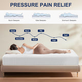 FDW 5 Inch Bamboo Charcoal King Cooling Gel Memory Foam Mattress/Breathable Bed Mattress/Medium-Firm/Pressure Relief/CertiPUR-US Certified/Mattress in a Box, King FDW