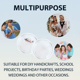 20 Pack Clear Button Pins 1.5 inch DIY Button Pins Kit Make Your Own Acrylic Buttons with Sublimation Button Maker Set for for Christmas Craft Supplies DIY Badges School Projects NIIIYTYB