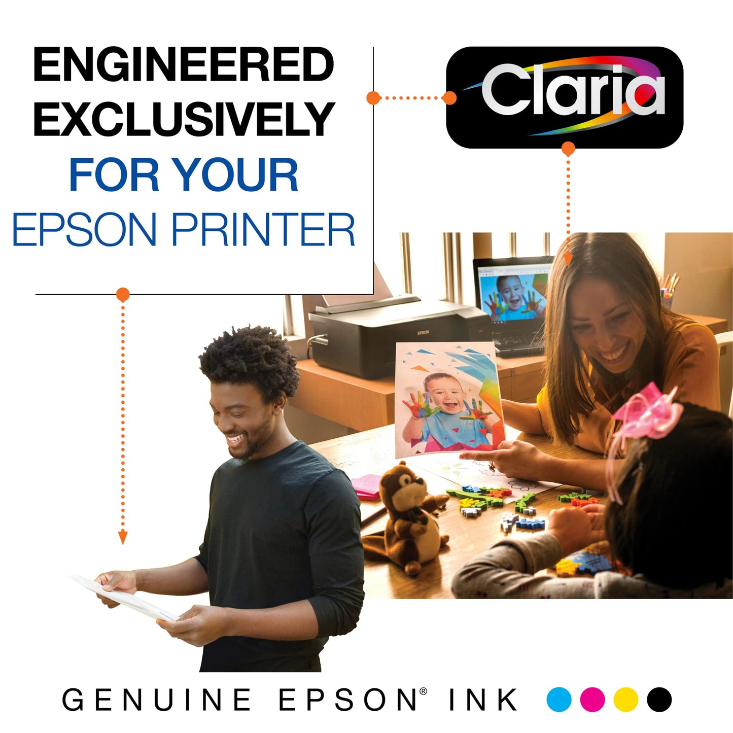 EPSON 212 Claria Ink Standard Capacity Black & Color Cartridge Combo Pack (T212120-BCS) Works with WorkForce WF-2830, WF-2850, Expression XP-4100, XP-4105