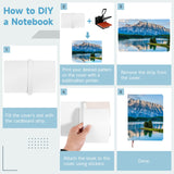 Lnrueg 6 Pcs Sublimation Notebook Blank Journal A6 100 Pages - Hardcover PU Notebooks for Note Taking Plan Making Diary Writing - School Office Supplies Lnrueg