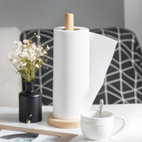 KitchLife Wooden Paper Towel Holder Countertop - Solid Beechwood Paper Towel Dispenser Stand with Anti-Skid Base KitchLife