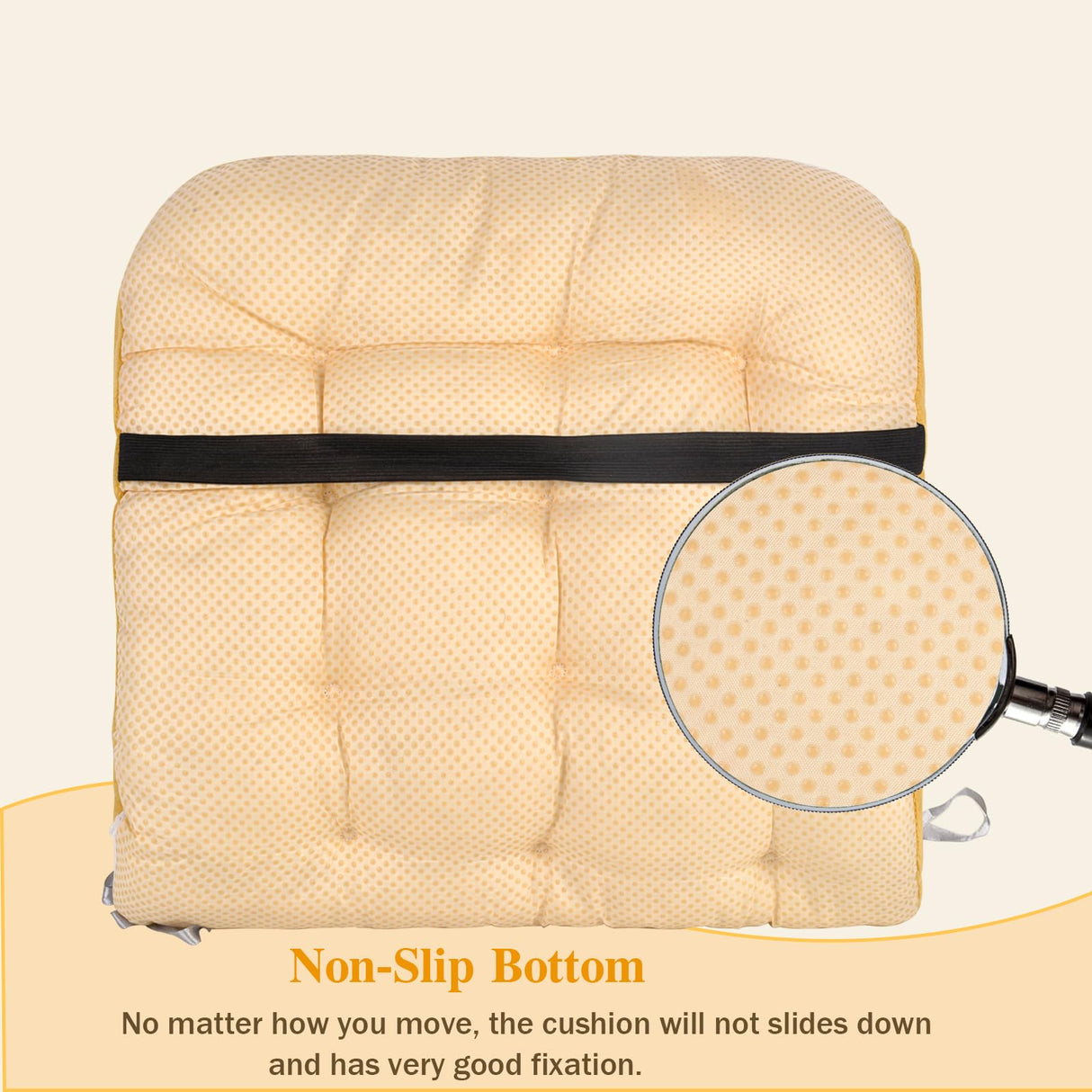 Non-Slip Rocking Chair Cushion, Premium Tufted Rocker Seat Back Pad with Ties, Sturdy &Comfort Thick Padding Pillow Chair Mat Cushions for Outdoor/Indoor Office Car Home Dining Room Kitchen Patio-Pink ChezMax