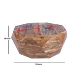 The Urban Port 33-Inch Diamond Shape Acacia Wood Coffee Table with Smooth Top, Natural Brown The Urban Port