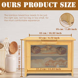 PURENJOY Bread Box, Bread Box for Kitchen Countertop, Large Bread Box for Homemade Bread, 2 Layer Wood farmhouse Breadbox Organizer for Kitchen Counter Corner, Cabinet, Pantry, (Natural Bamboo) PURENJOY