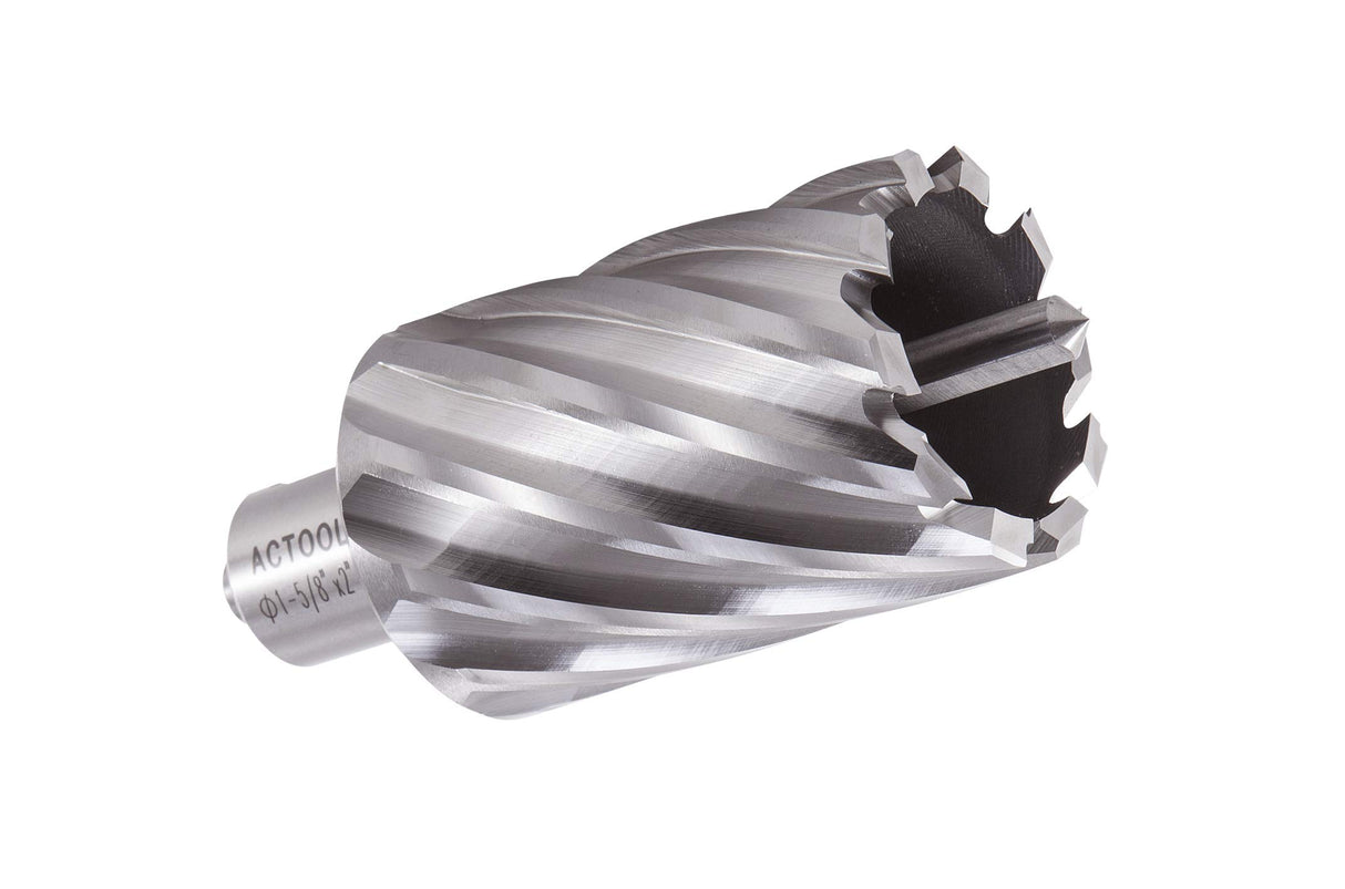 ACTOOL 1-5/8" Diameter × 2" Depth of Cut HSS ANNULAR CUTTER with 3/4'' Weldon Shank ACTOOL