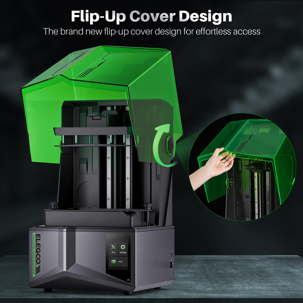 ELEGOO Saturn 4 12K MSLA Resin 3D Printer, 10 Inch Mono LCD, One-Click Auto Leveling, Intelligent Mechanical Sensor, COB + Fresnel Collimating Lens, Large Printing Size 218.88mmx122.88mmx220mm ELEGOO