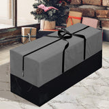Christmas Tree Storage Bag, Fits Up 10 Ft Tall Artificial Trees-Heavy Duty Holiday Storage Box with Durable Reinforced Handles & Zipper & Transparent Pocket- 600D Oxford Tree Storage Container, Gray PLTCAT