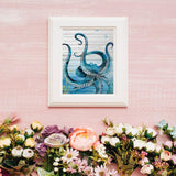 Paint by Numbers Kits Underwater World Sea Monster Octopus Coral, DIY Oil Painting for Adults Beginner Retro Wood Board Artwork, Home Canvas Wall Art for Living Room Bedroom Kitchen Decor 16x20In VNUIEHG