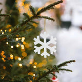 3pc Wood Snowflakes Christmas Decorations, Standing White Wooden Snowflakes Ornaments Winter Wonderland Decor, WellPainted Christmas Table Decor,Sturdy Large Snowflake Decor for Home Kitchen Fireplace AbologyMera