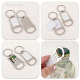 Framendino, 10 Pack Sublimation Blank Keychains Metal Bottle Opener Transfer Keychain Key Rings for DIY Personalized Photos (Rectangle) Framendino