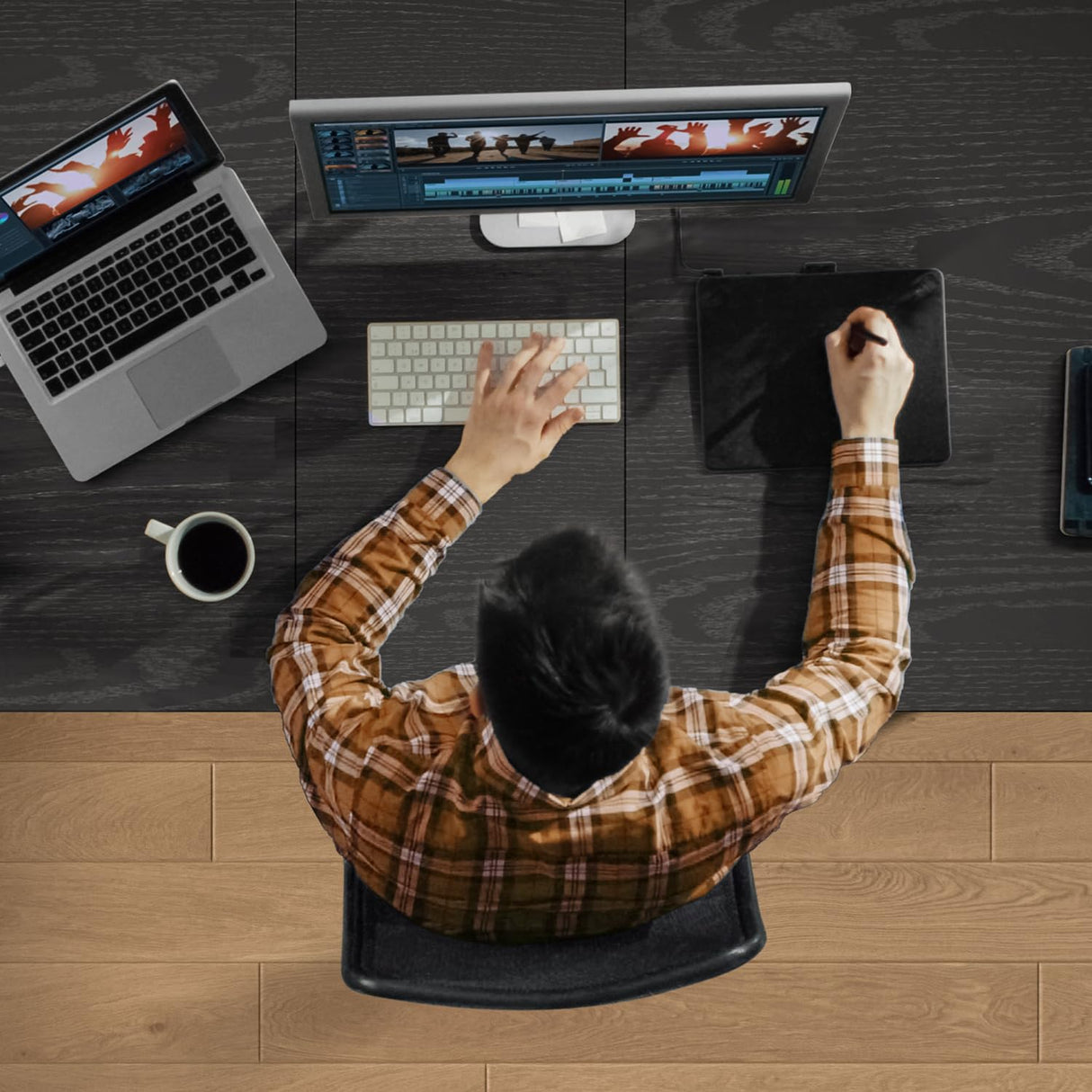 Gizoon Extendable Dining Table Set for 4,Kitchen Table Set with 2 Benches for Small Space,Apartment,Black Gizoon