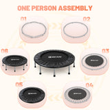 BCAN 36 Mini Trampoline Rebounder Trampoline for Adults Max Load 170lbs Small Trampoline Exercise Trampoline Fitness Trampoline Indoor/Garden Workout BCAN