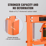 VEVOR Hydraulic 12 Ton H-Frame Garage Floor Adjustable Shop Press with Plates, 12T, Orange VEVOR