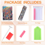 DOMROM Dream Catcher Diamond Painting Kits for Adults,Dream Catcher Full Drill Diamond Dots Painting for Beginners,Round 5D Paint with Diamonds Pictures Gem Art Painting Kits DIY Craft Kit 12x16inch DOMROM