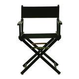 Casual Home Director's Chair ,Black Frame/Black Canvas,18" - Classic Height Casual Home