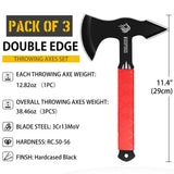 NedFoss Bear Throwing Axe Set with TPR Handle, Throwing Products Pack of 3,11.7“ Full Tang Throwing Axes for Axe Throwing Game, Throwing Game for Recreation and Competition (Throwing Axe) NedFoss