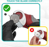 VLOXO Cordless Electric Scissors, Rotary Cutter for Fabric with Safety Lock, 4.2V Cardboard Cutter Multi-Cutting Tools, Rechargeable Powerful Fabric Cutter for Carpet Leather Felt with Storage Box VLOXO