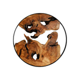 WELLAND Cedar Wood 16'' Wall decoration Ornaments, Hanging Decoration, irregular shape décor for Home, Living Room, Bedroom WELLAND