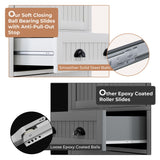 VVFLU Kitchen Pantry Storage Cabinet with Doors and Shelves, 72" Tall Cupboard Freestanding, Linen Utility Cabinet, 4 Doors, 1 Deep Drawer, Modern, for Dinning Room, Living Room, Laundry VVFLU