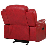 Christopher Knight Home Hawthorne Glider Recliner, Leather, Oxblood Red GDFStudio