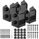 FMhotu 4x4 Post Base, 4Pcs Stainless Steel Post Anchor Bracket (Internal 3.5 x 3.5), Adjustable Post Base for Pavilion Deck Porch Handrail Railing Support Decorative Anchor Plate FMhotu