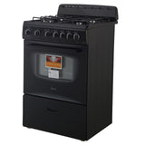 Avanti GR2415CB GR24 24" Compact Gas Range Oven, in Black Avanti