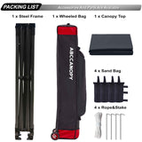 ABCCANOPY Patio Pop Up Canopy Tent 10x10 Commercial-Series (Black) ABCCANOPY