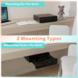 Z ZLJUAN Slide-Away Pistol Handgun Quick Access Gun Drawer Safe with LCD Display of Temp,Humidity,Time,Low Battery Warning,Unlock State for Nightstand Bedside Home Z ZLJUAN