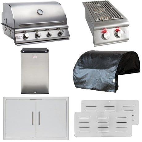 Blaze Prelude LBM 7-Piece 32-Inch Natural Gas Outdoor Kitchen Package - BLZ-4LBM-NG-7PC-SC Blaze Outdoor Products