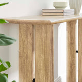 Modway Amistad 46" Solid Wood Modern Farmhouse Console Table in Oak Modway