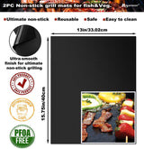 ROMANTICIST 23pc Must-Have BBQ Grill Accessories Set with Thermometer in Case - Stainless Steel Barbecue Tool Set with 2 Grill Mats for Backyard Outdoor Camping - Father's Day Best Barbecue Gift ROMANTICIST