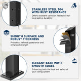 Gyykzz 2 Pack One-Stop Stair Cable Railing Post Kit, 36" Slant Fixed Top Stair Post with 5-Degree Spacers, Stair Railing System Including 2 Stair Post, 125ft Cable, 10 Sets Terminal, 60 Cable Grommets Gyykzz
