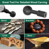 Ball Grinding Head, 5/8‑11in Wood Carving Burrs Carbon Steel Sphere Rotary Burr Ball Gouge Grinding Head Woodworking Attachment Tool for Wood Carving Grinding Polishing Engraving Agatige