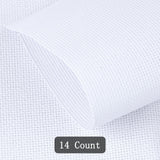 MIDELONG 6 PCS Aida Cloth 14 Count Cross Stitch Fabric, 3 Sizes White Classic Reserve Cross Stitch Aida Cloth for Home DIY Handmade Needlework Craft Embroidery Decoration MIDELONG
